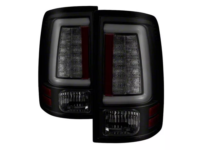 LED Tail Lights; Black Housing; Smoked Lens (13-18 RAM 2500 w/ Factory LED Tail Lights)