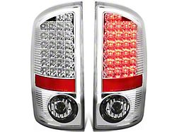 LED Tail Lights; Chrome Housing; Clear Lens (07-09 RAM 2500)