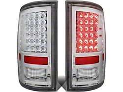 LED Tail Lights; Chrome Housing; Clear Lens (10-18 RAM 2500 w/ Factory Halogen Tail Lights)
