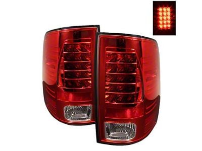 LED Tail Lights; Chrome Housing; Red/Clear Lens (10-18 RAM 2500 w/ Factory Halogen Tail Lights)