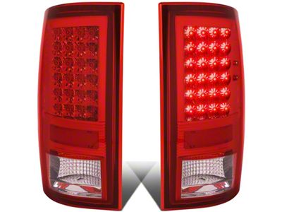 LED Tail Lights; Chrome Housing; Red Lens (10-18 RAM 2500 w/ Factory Halogen Tail Lights)