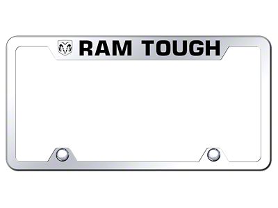 RAM Tough Laser Etched License Plate Frame; Mirrored (Universal; Some Adaptation May Be Required)