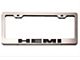License Plate Frame with HEMI Logo; Red Carbon Fiber (Universal; Some Adaptation May Be Required)