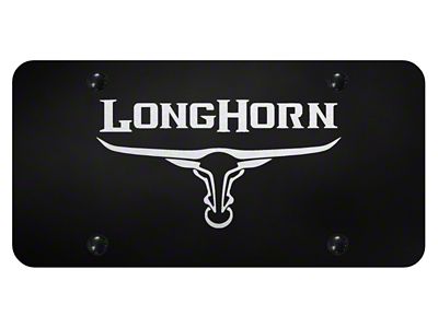 Longhorn Skull Laser Etched License Plate (Universal; Some Adaptation May Be Required)