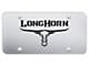 Longhorn Skull Laser Etched License Plate (Universal; Some Adaptation May Be Required)