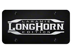 Longhorn Laramie Laser Etched License Plate (Universal; Some Adaptation May Be Required)
