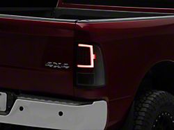 Light Bar LED Tail Lights; Black Housing; Clear Lens (10-18 RAM 2500 w/ Factory Halogen Tail Lights)