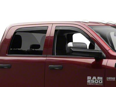 Low Profile Ventvisor Window Deflectors; Front and Rear; Dark Smoke (10-24 RAM 2500 Crew Cab)