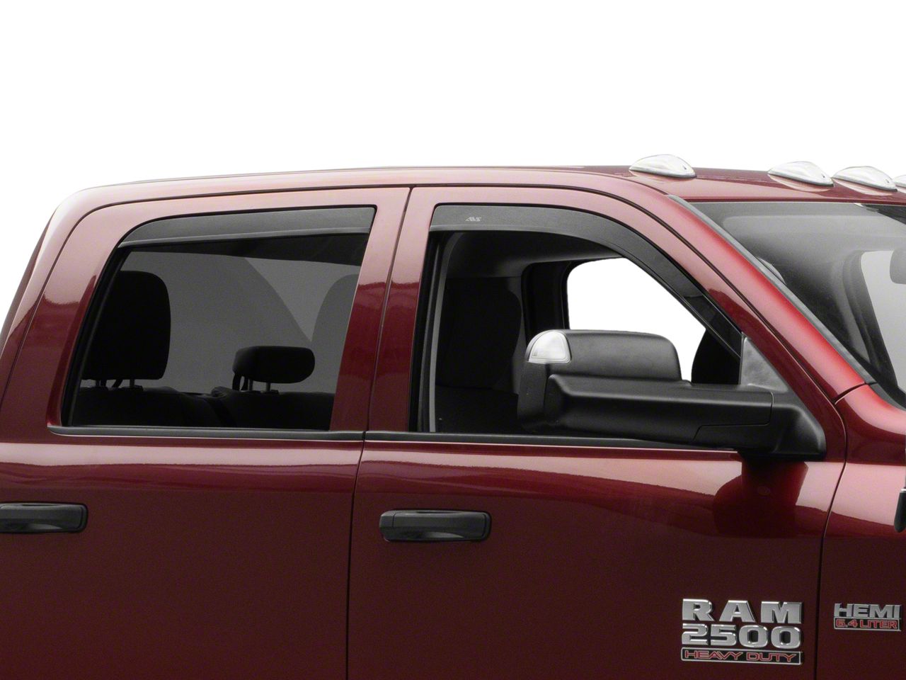 Tape-On Rain Guard Window Visor Vent Shades For Ram 1500 Classic & 2500 Crew Cab (4pc)