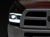 AlphaRex LUXX-Series LED Projector Headlights; Black Housing; Clear Lens (10-18 RAM 2500 w/ Factory Halogen Non-Projector Headlights)