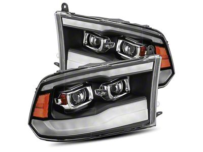 AlphaRex LUXX-Series LED Projector Headlights; Black Housing; Clear Lens (10-18 RAM 2500 w/ Factory Halogen Non-Projector Headlights)