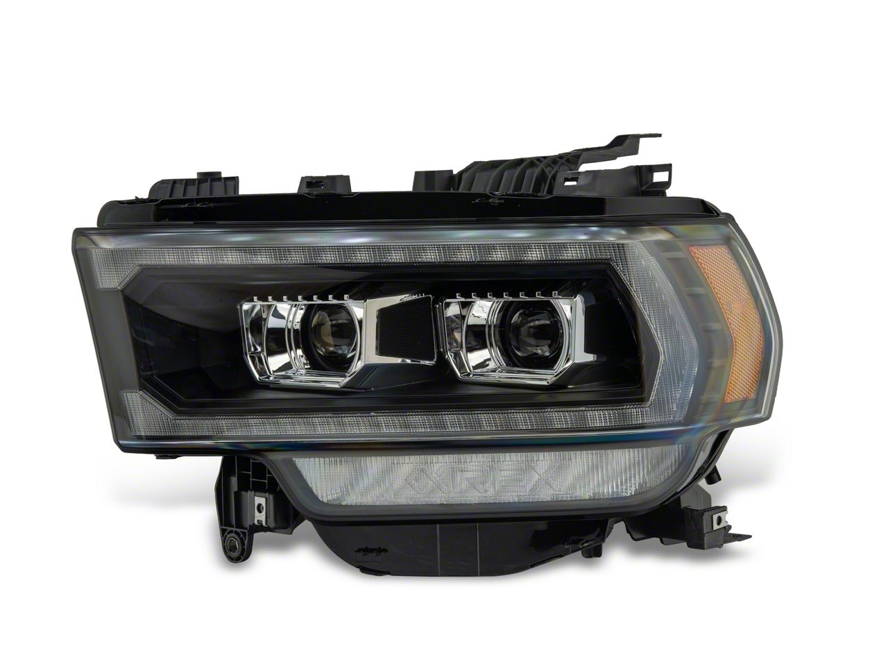 AlphaRex RAM 2500 LUXX-Series LED Projector Headlights; Black
