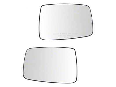 Manual Mirror Glass; Driver and Passenger Side (10-18 RAM 2500)