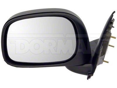 Manual Non-Heated Side Mirror; Driver Side; Black (03-09 RAM 2500 w/o Towing Package)