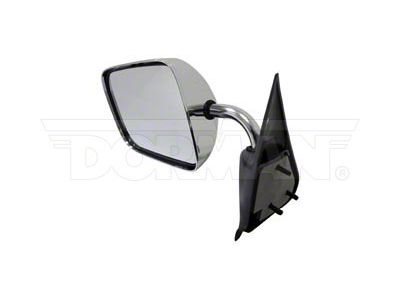Manual Non-Heated Side Mirror; Driver Side; Chrome (94-97 RAM 2500)