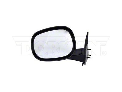 Manual Non-Heated Side Mirror; Driver Side; Textured Black (98-02 RAM 2500)