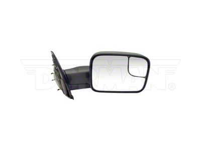 Manual Non-Heated Telescopic Side Mirror; Passenger Side; Black (03-05 RAM 2500 w/ Towing Package)