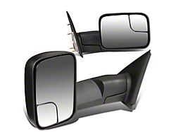 Manual Towing Mirrors; Black (03-09 RAM 2500)