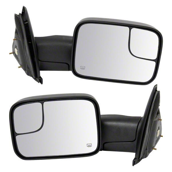 Driver Side Manual Fold Mirror – Textured Black – Fits Ram 1500/2500 & Dodge 2009-2012 (Direct Replacement)
