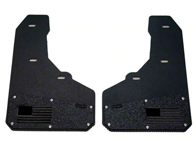 Merica Mud Flaps; Front; Black (10-18 RAM 2500)