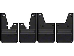 No-Drill Mud Flaps with Black Plate; Front and Rear (10-18 RAM 2500 w/ OE Fender Flares)