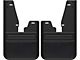 No-Drill Mud Flaps with Black Plate; Front (10-18 RAM 2500 w/ OE Fender Flares)