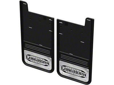 No-Drill Mud Flaps with Laramie Longhorn Logo; Rear (19-24 RAM 2500)