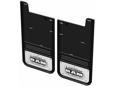 No-Drill Mud Flaps with Longhorn Logo; Rear (19-24 RAM 2500)