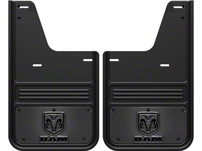 No-Drill Mud Flaps with RAM Head Logo; Rear (10-18 RAM 2500)