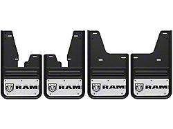 No-Drill Mud Flaps with RAM Horizontal Logo; Front and Rear (10-18 RAM 2500 w/ OE Fender Flares)