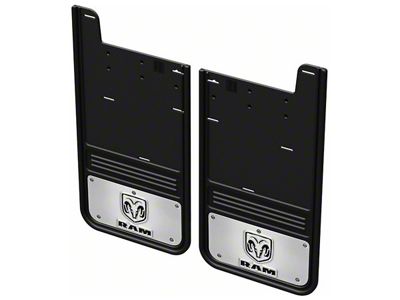 No-Drill Mud Flaps with RAM Vertical Logo; Rear (19-24 RAM 2500)