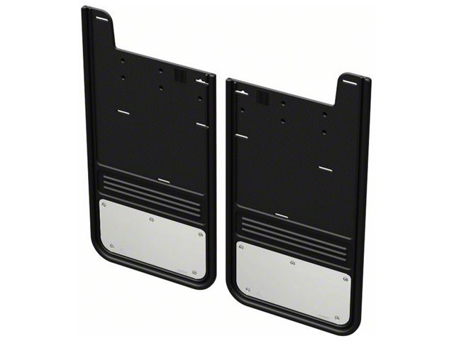 No-Drill Mud Flaps with Stainless Plate; Rear (19-24 RAM 2500)
