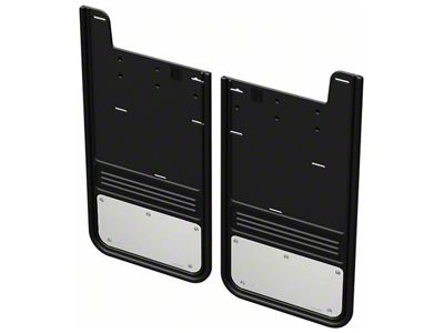 No-Drill Mud Flaps with Stainless Plate; Rear (19-24 RAM 2500)