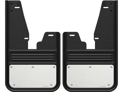 No-Drill Mud Flaps with Stainless Steel Plate; Front (10-18 RAM 2500 w/ OE Fender Flares)