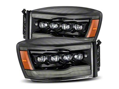 AlphaRex NOVA-Series LED Projector Headlights; Alpha Black Housing; Clear Lens (06-09 RAM 2500)