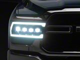 AlphaRex NOVA-Series LED Projector Headlights; Alpha Black Housing; Clear Lens (19-24 RAM 2500 w/ Factory Halogen Headlights)