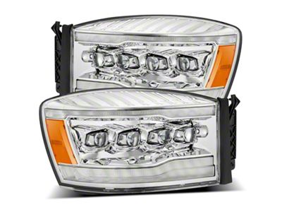 AlphaRex NOVA-Series LED Projector Headlights; Chrome Housing; Clear Lens (06-09 RAM 2500)