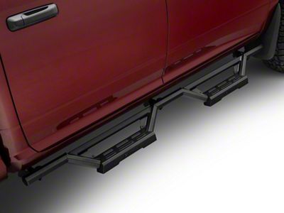 Octagon Tube Drop Style Nerf Side Step Bars; Black (10-24 RAM 2500 Crew Cab)