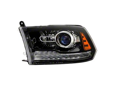 OE Style Headlight; Black Housing; Clear Lens; Driver Side (16-18 RAM 2500 w/ Factory Halogen Non-Projector Headlights)