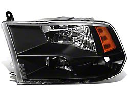OE Style Headlight; Black Housing; Clear Lens; Driver Side (10-18 RAM 2500 w/ Factory Halogen Non-Projector Headlights)