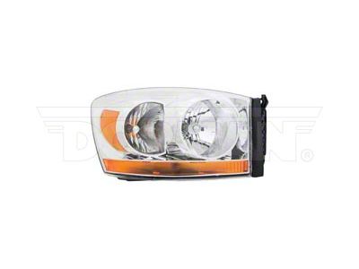 OE Style Headlight; Chrome Housing; Clear Lens; Passenger Side (2006 RAM 2500)