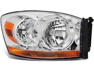 OE Style Headlight; Chrome Housing; Clear Lens; Passenger Side (07-09 RAM 2500)