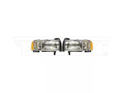 OE Style Headlights; Chrome Housing; Clear Lens (94-02 RAM 2500)