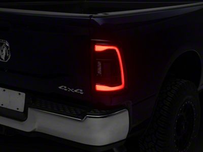 OE Style LED Tail Lights; Black Housing; Red Smoked Lens (19-24 RAM 2500 w/ Factory Halogen Tail Lights)