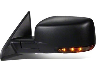 OE Style Powered Heated Mirror with Amber LED Turn Signal; Driver Side (10-18 RAM 2500)