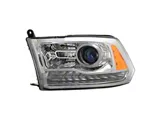 OE Style Projector Headlight; Chrome Housing; Clear Lens; Driver Side (13-15 RAM 2500 w/ Factory Halogen Projector Headlights)