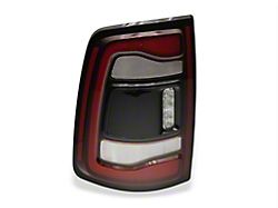 OE Style Tail Light; Black Housing; Red Clear Lens; Driver Side (19-24 RAM 2500 w/ Factory Non-Blind Spot Tail Lights)