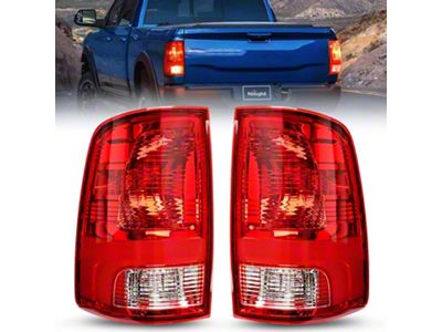 OE Style Tail Lights; Chrome Housing; Red Lens (10-18 RAM 2500 w/ Factory Halogen Tail Lights)
