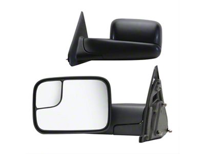 OEM Style Extendable Manual Towing Mirrors; Driver and Passenger Side (10-12 RAM 2500)