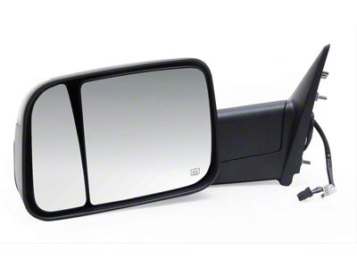 OEM Style Extendable Powered Towing Mirror with Turn Signal; Driver Side (09-12 RAM 2500)